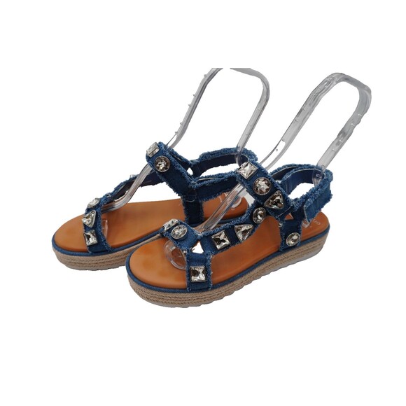 Gianni Bini x DANNIJO Gia Jewel Embellished Espadrille Platform Sandal Size 10M - Picture 4 of 8